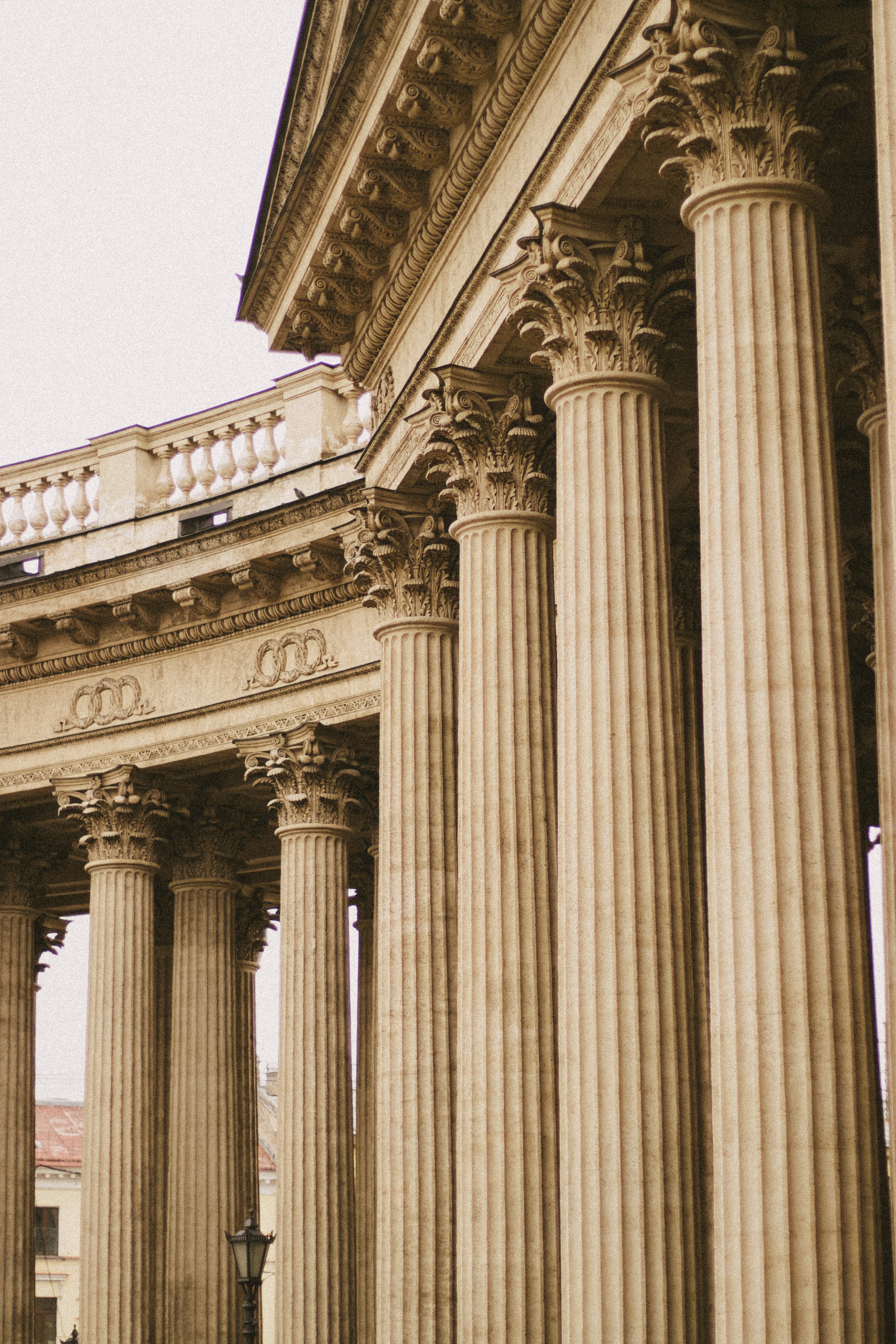 Concrete Pillars Supporting a Building